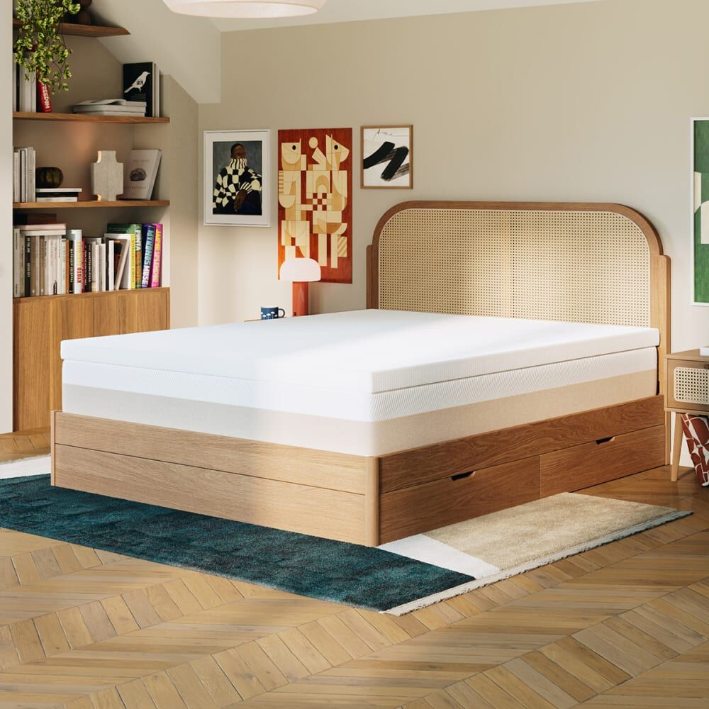 SLOME Surmatelas souple - 140x190 cm Blanc 190x7x140cm