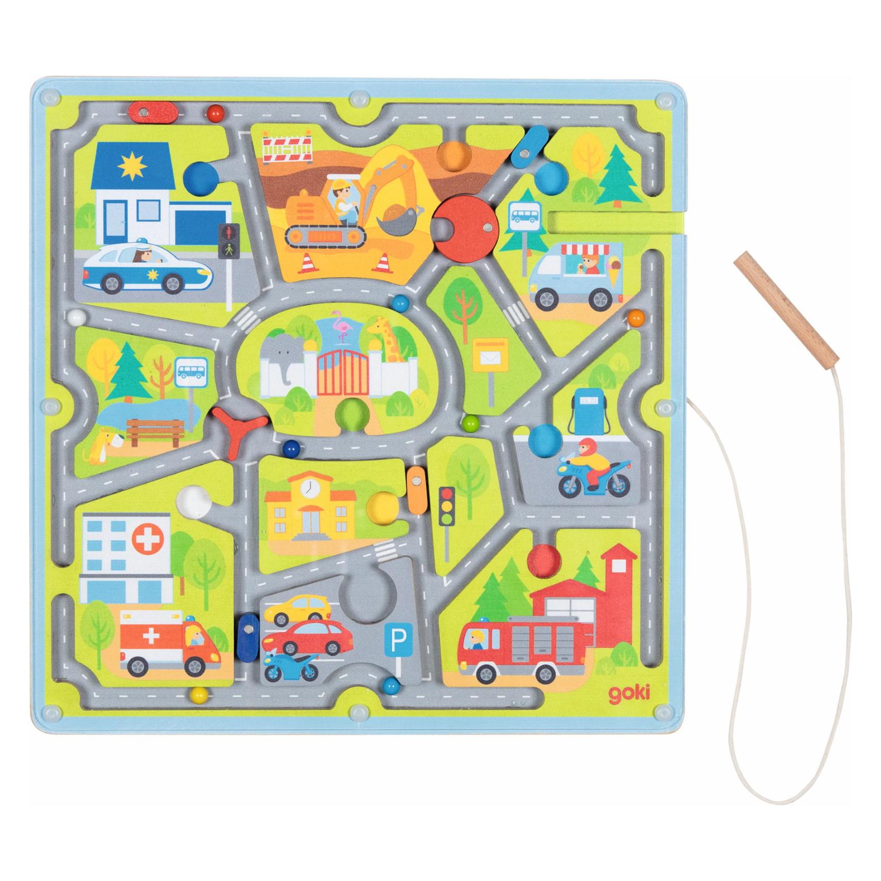 Goki Magnetlabyrinth Kleine Stadt (Deutsch, 3 Jahre) (58379)