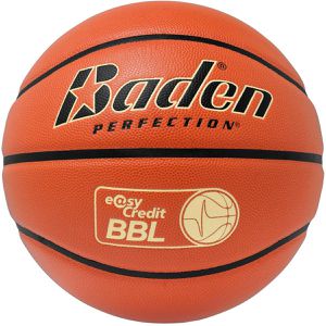 Baden Basketball easyCredit BBL Elite Pro, indoor, Größe 7, orange/schwarz, 650 Gramm, Spielball
