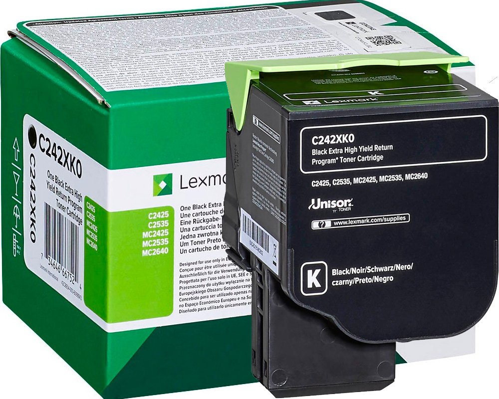 Lexmark C242XK0 Rückgabe-Tonerkassette Schwarz hohe Kapazität für 6.000 Seiten