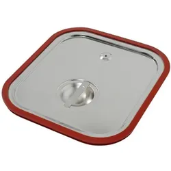 Bartscher GN-Behälter Zubehör Deckel für 2/3 GN mit Dichtung silber, 35.4x2x32.5 cm
