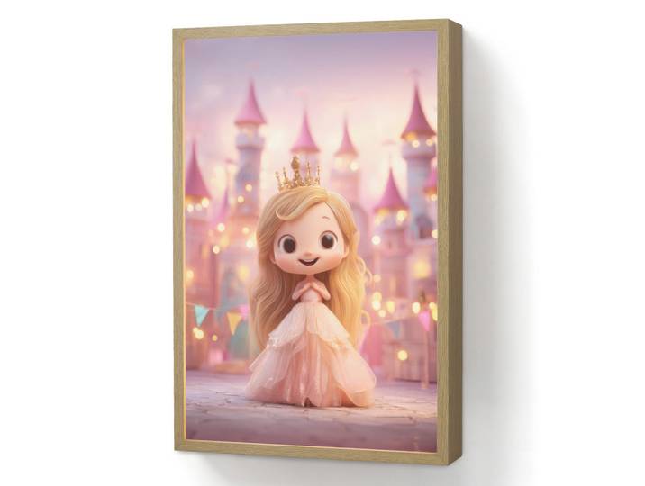 OnlyWow Nachttischlampe MIT Akku Prinzessin - Rosa - Schloss 40x60 cm, Rechteckig, LED integrated, 40x60x8 cm, Lampen & Leuchten, Innenbeleuchtung, Nachtlichter