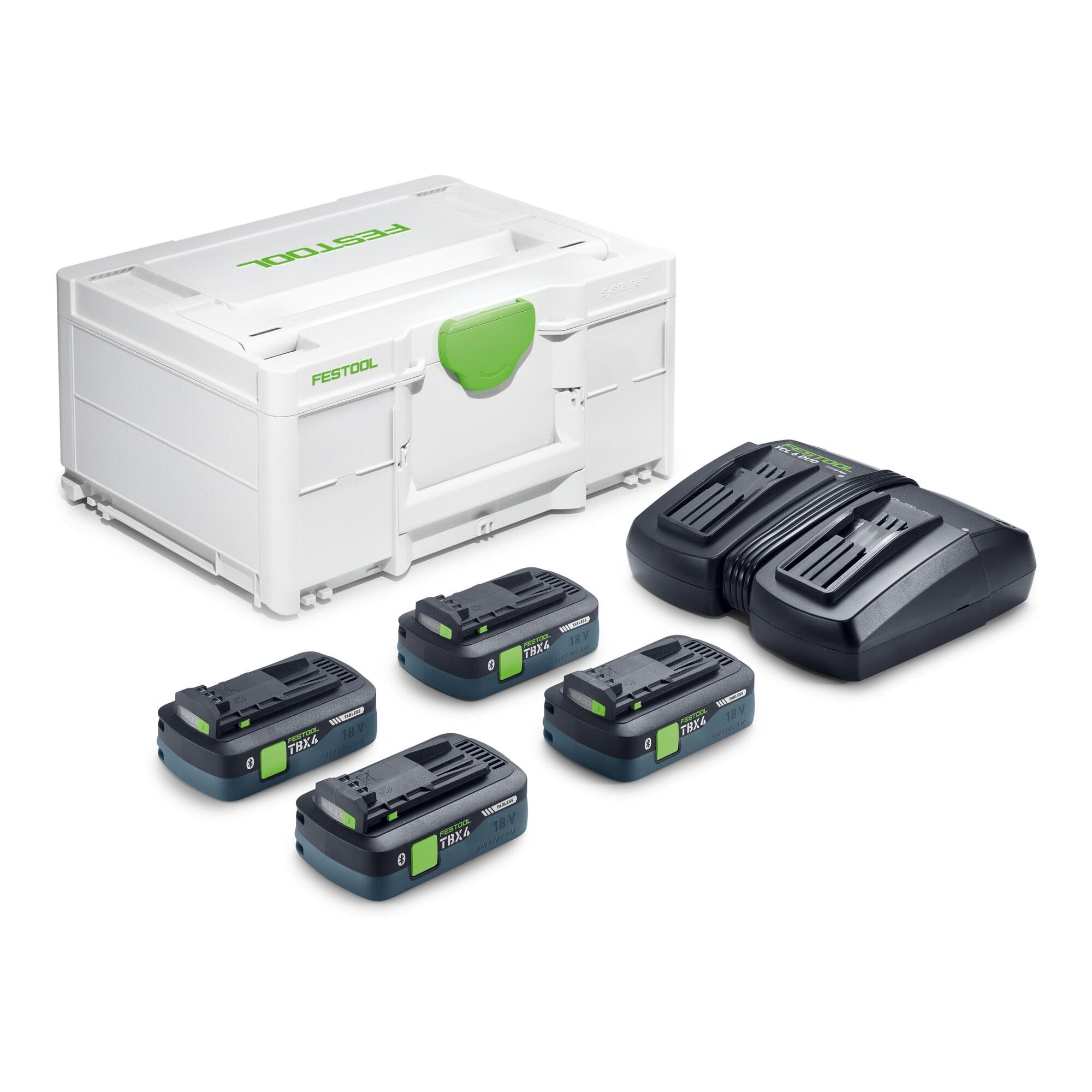 Festool Energie-Set SYS 18V 4xTBX4/TCL6DUO (578823)