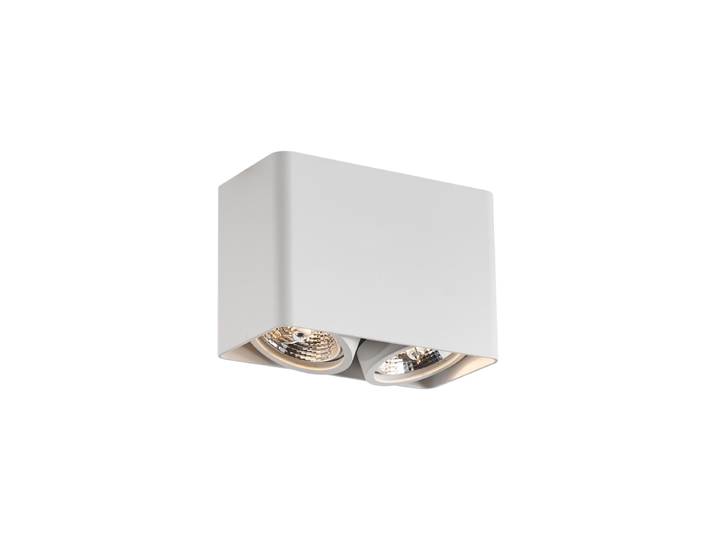 Spot en saillie design blanc GU10 70mm 2 lumières rotatif et