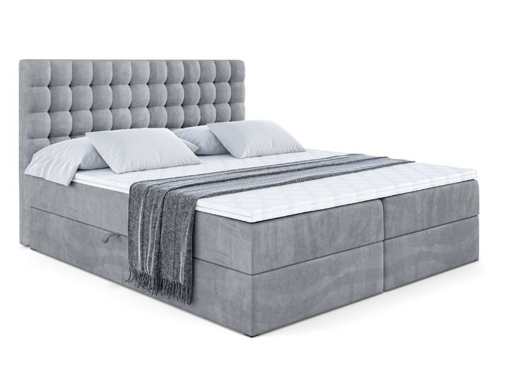 Boxbett VIONE 160x200 cm Hellgrau - Monolith 84