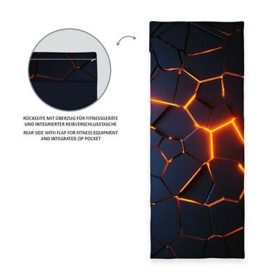 Klaus Hering 6959201547 - Young Collection Fitness-Tuch mit Flap, 3D Lava, 50x110cm+15cm