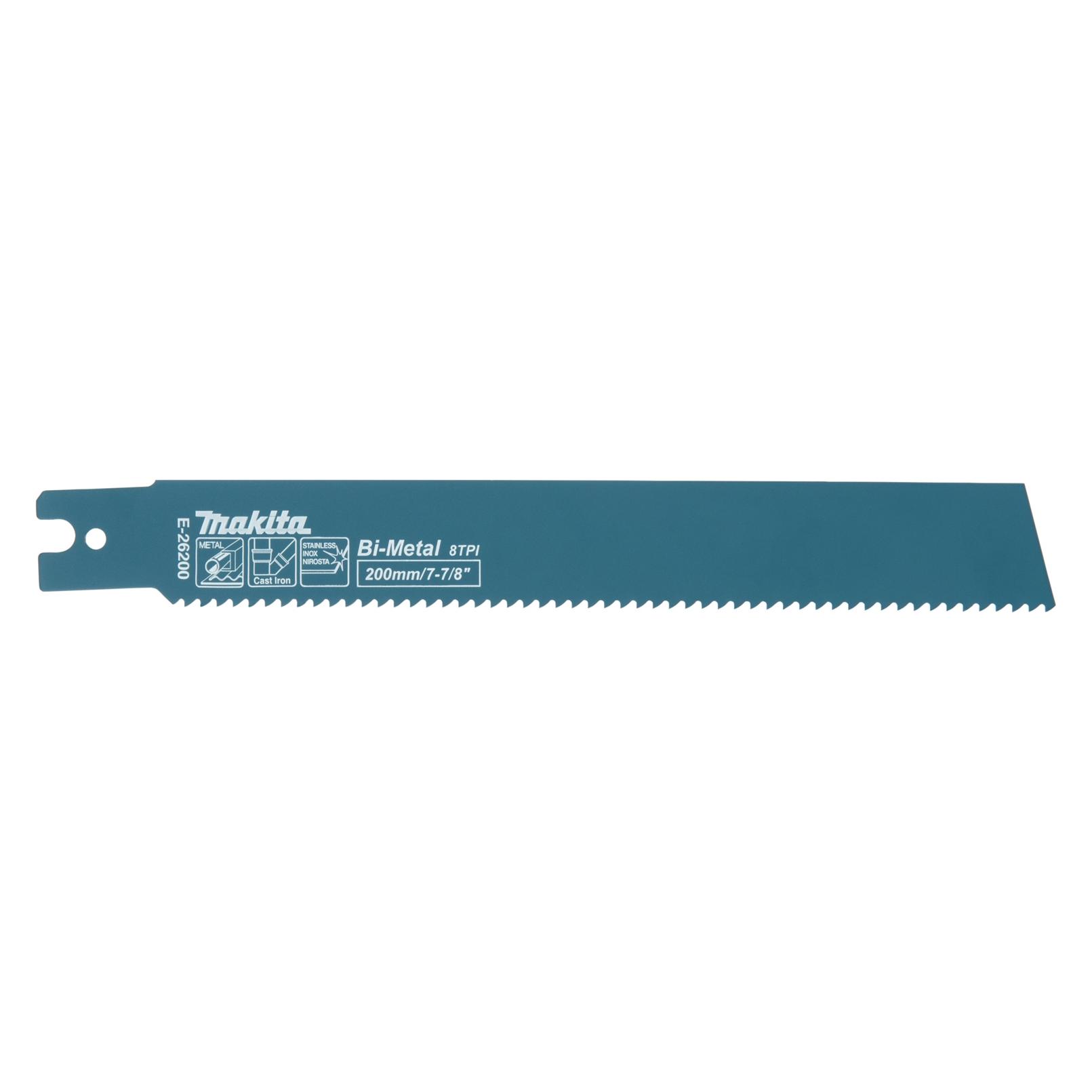 Makita BIM-Säbelsägeblatt 200 x 1,6 mm, 8 Zähne/Zahnreihe, für Metall, Gusseisen, Edelstahl / 5 Stück (MAKITA)