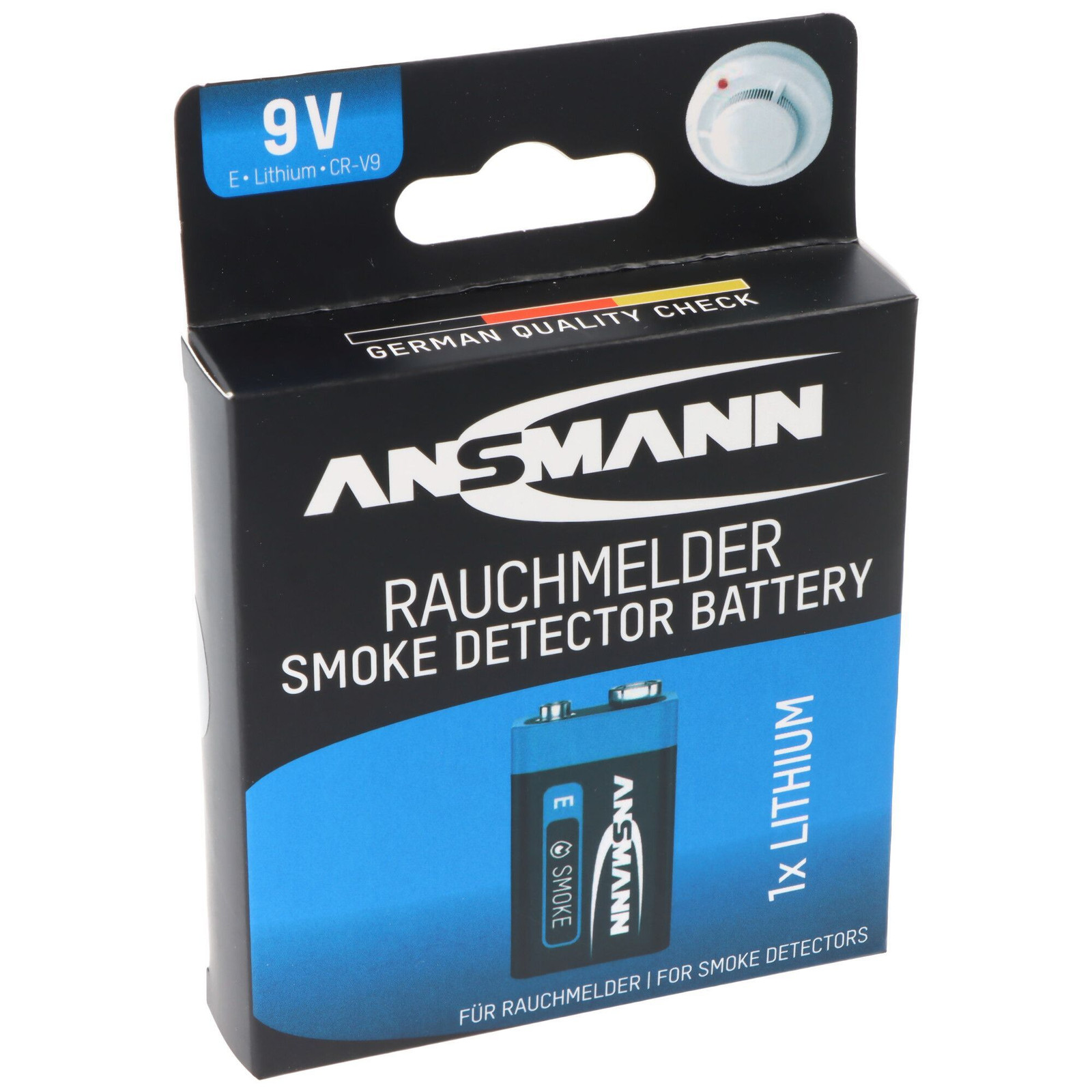 Ansmann Lithium 9V E-Block batterij voor rookmelders