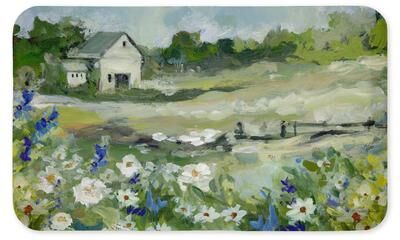 "Stupell Barn With White Flowers Printed Anti-Fatigue Floor Mat, design by Susan Winget, 30""x18"""