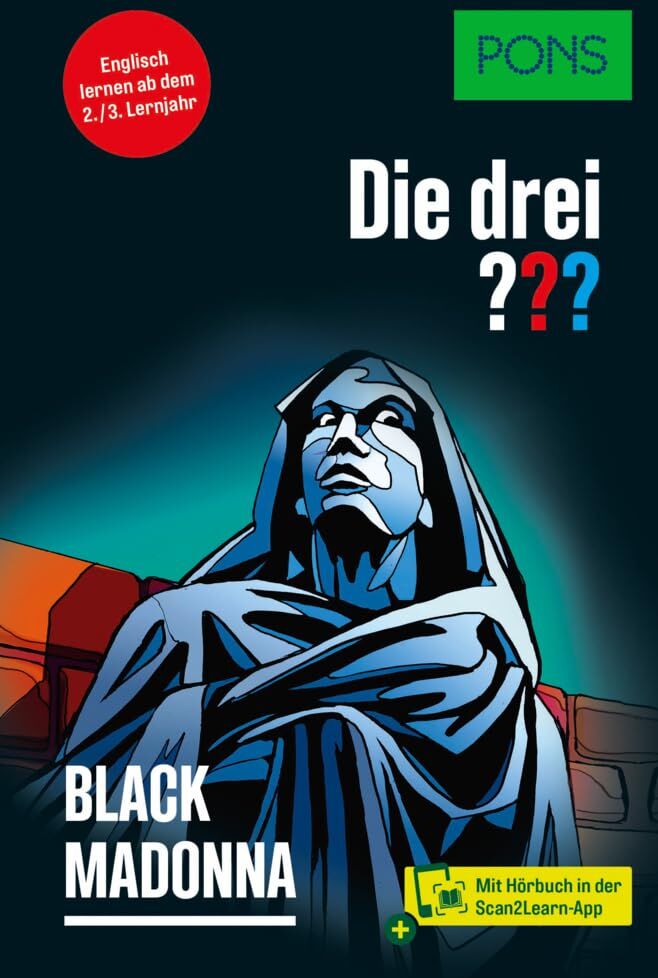 PONS Die Drei ??? Black Madonna: Englisch lernen mit Justus, Peter und Bob - mit Hörbuch in der Scan2Learn-App - Preis vom 14.10.2026 23:07:16 h