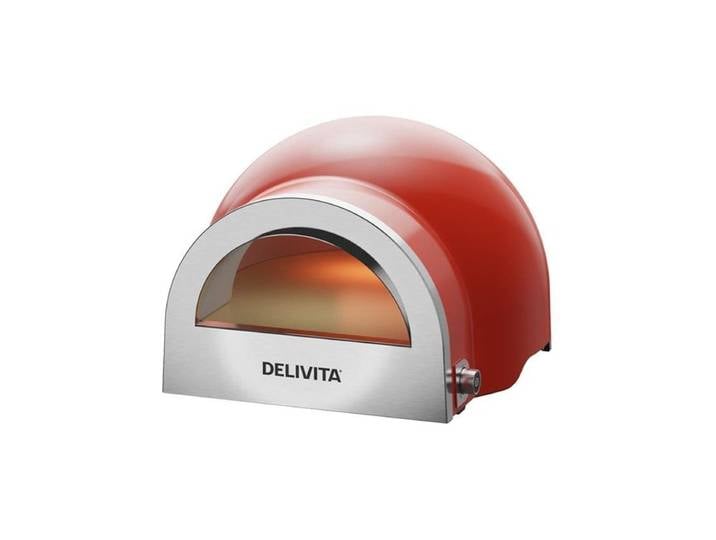 Delivita Flow Dual-Fuel Pizza Oven Chilli Red