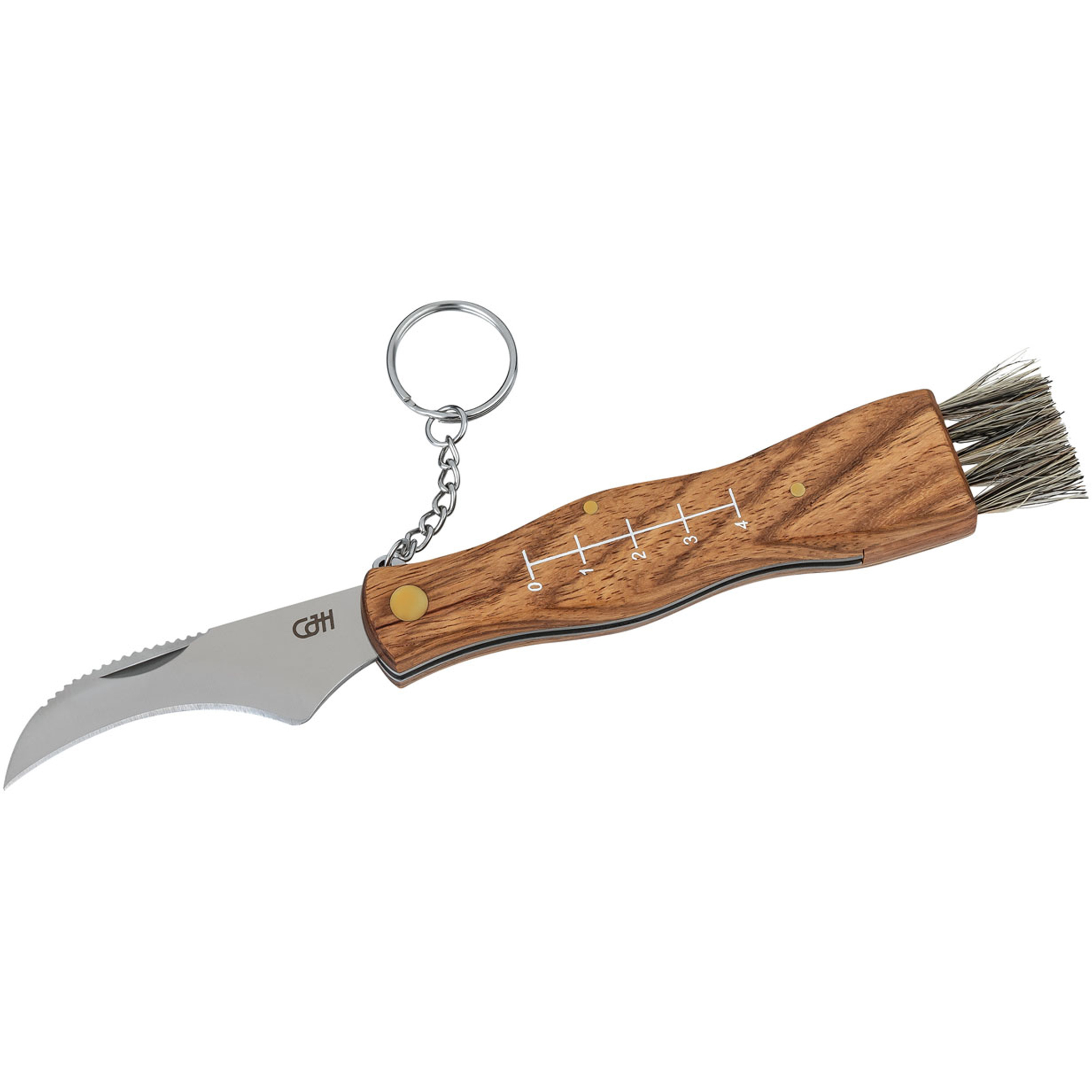 Herbertz Pilzmesser mit Bürste & Nylon-Etui Taschenmesser weiss
