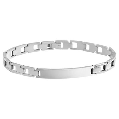 Gliederarmband ADELIA´S "Armband – Gliederarmband aus Edelstahl 21,5 cm", silber, Armbänder, Damen, 22cm, Edelstahl, Gliederarmband, Ein Geschenk, das Freude macht