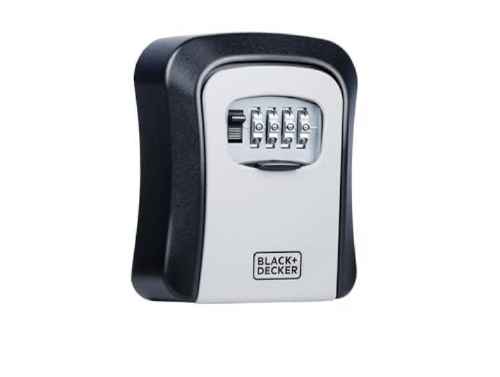 BLACK Plus DECKER Boite á Clefs - avec Serrure à Chiffres - Code à 4 Chiffres - 10.000 Combinaisons de Chiffres - Utilisation à l'Intérieur et à l'Extérieur - Boîtier Métallique Robuste\, Montage Mural