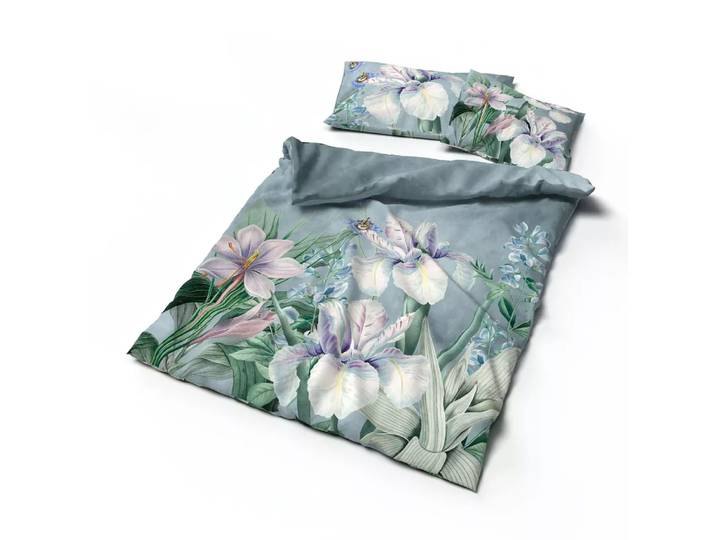 Lotus Bettwaren - Lotus Création Bettwäsche Satin Iris, Iris Satin Bettwäsche, 160 x 240 cm, Multicolor
