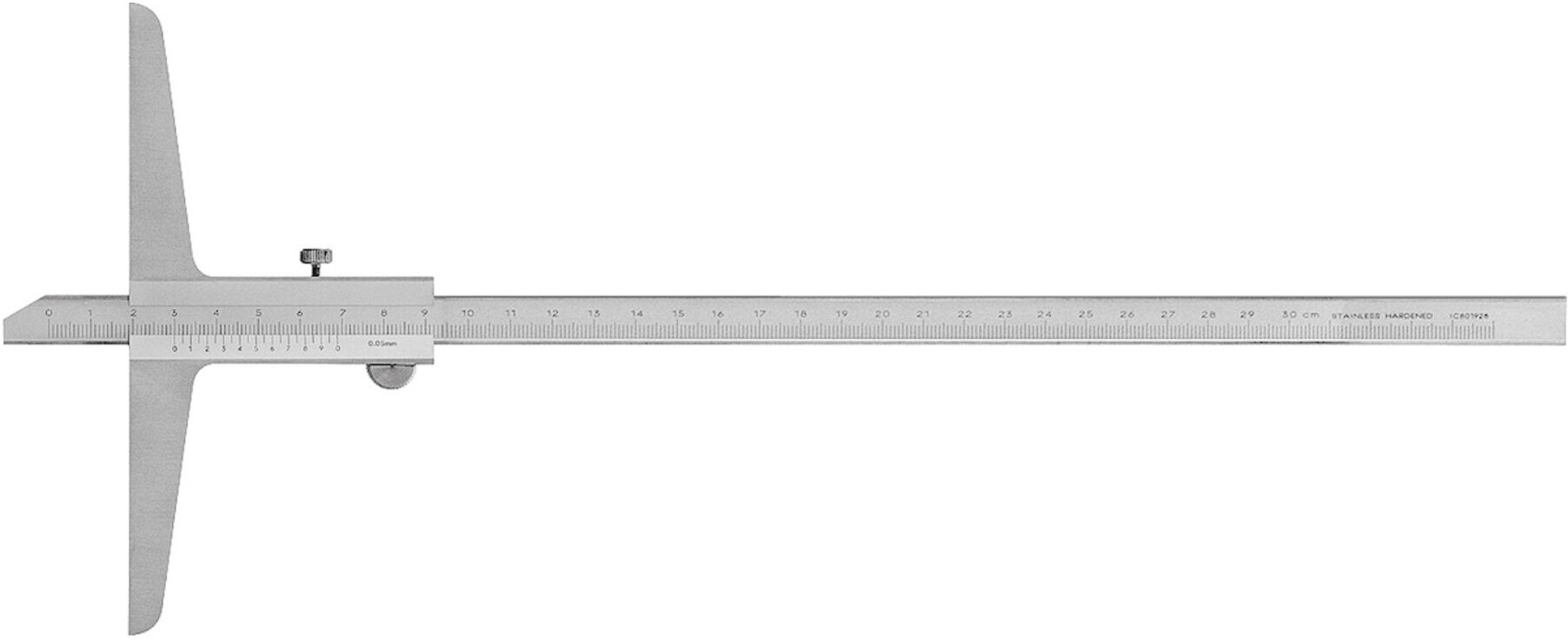 HOLEX Tiefenmessschieber Messbereich 500 mm Querschnitt Messschiene 12 × 4 mm (418000 500)