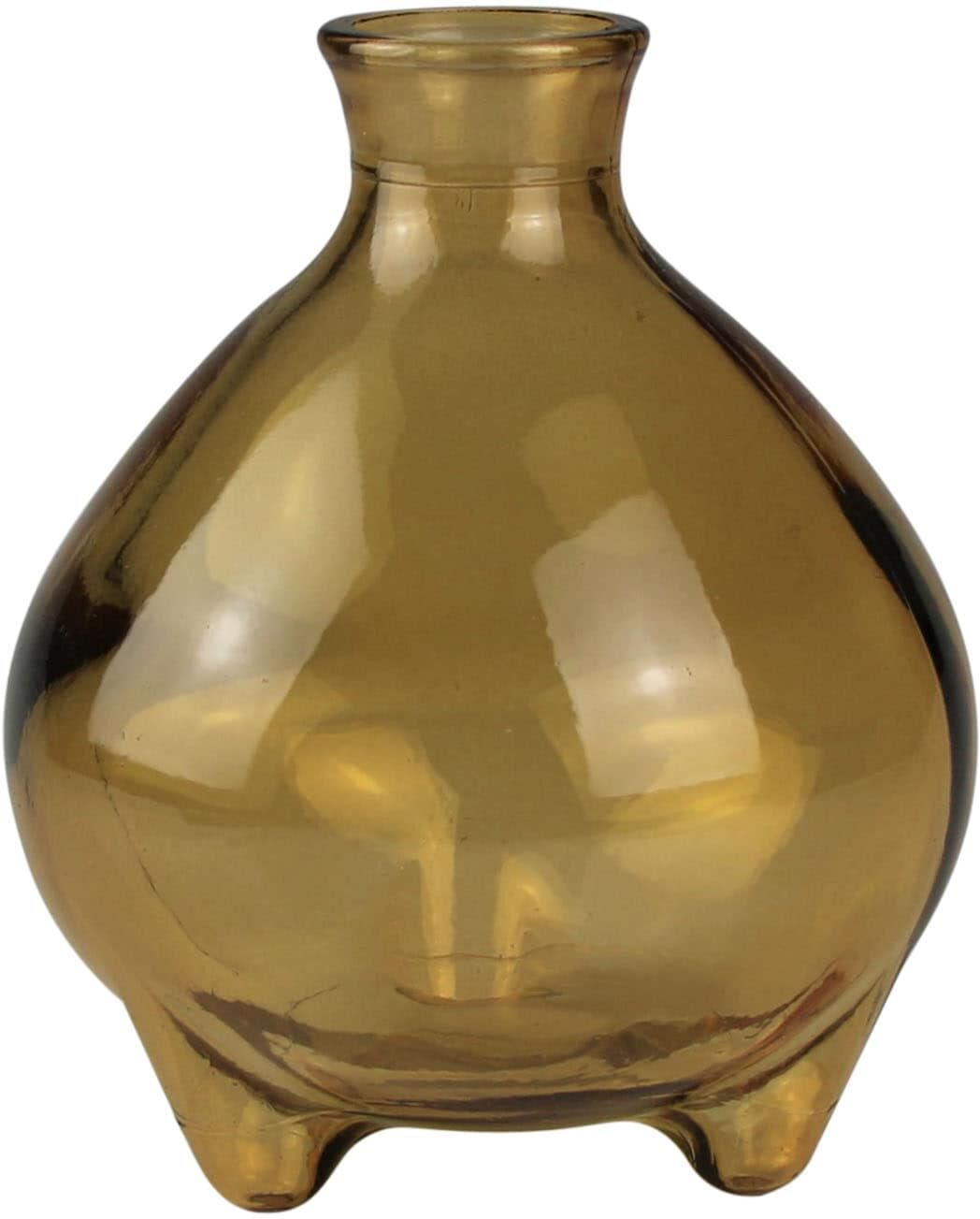 Dekovase AM DESIGN "Helle und freundliche Vase aus gelbem Glas", gelb, B:14,5cm H:18cm, Glas, Vasen, Dekovase, verleiht Ihrem Raum frische Farbe