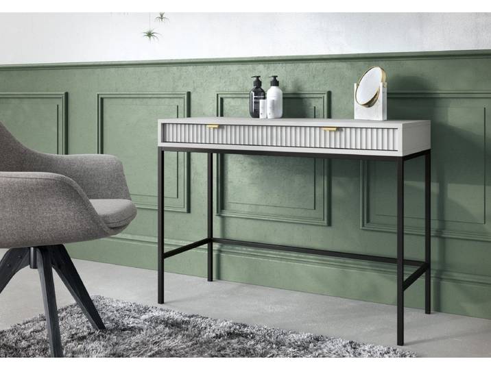 Designer Schminktisch Verilo - Grau - Schwarz - Luxusbetten24