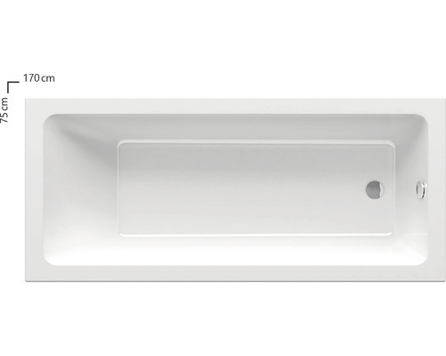 Ravak 10° - Badewanne 1700x750 mm, weiß CA71000000