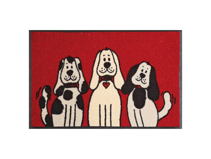 Paillasson Three Dogs 50 x 0 x 75cm Rouge