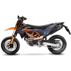 LeoVince SLIP-ON Edelstahl SBK NERO für KTM 690 SMC R / ENDURO / GAS GAS ES/SM 700 mit Katalysator