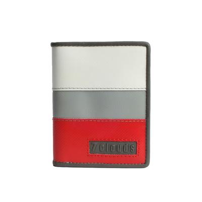 Geldbörse 7CLOUDS "Keron 7.1", Herren, rot (rot, grau, weiß), Kunstfaser, Kleinlederwaren, aus Tarpaulin