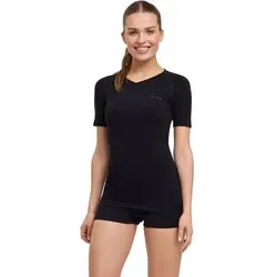 FALKE Damen Kurzarmshirt Wool-Tech Light, Größe XS in Schwarz Schwarz