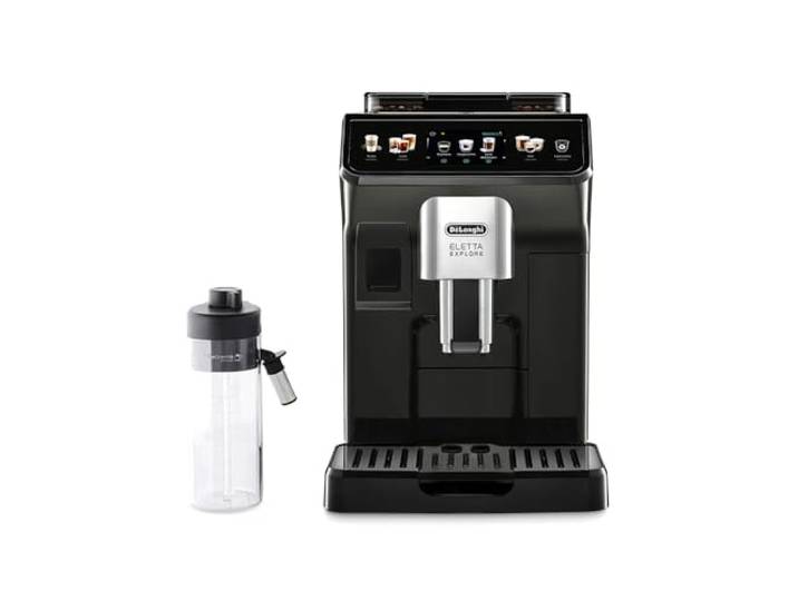 De'Longhi Eletta Explore Cold Brew ECAM450.65.G, Barista Kaffeemaschine mit LatteCrema Hot & Cold, Espressomaschine, Kaffeevollautomat, Kaltextraktion, Touchdisplay, Grau
