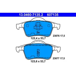 Bremsbelagsatz Scheibenbremse ATE 13.0460-7135.2 für Volvo V70 I