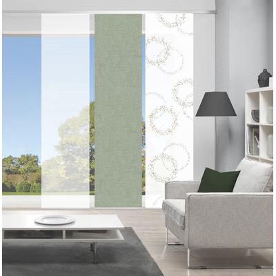 Schiebegardine VISION S "AINUR 3er SET" Gr. 1, grün, B:60cm H:260cm, Polyester, Gardinen, Schiebevorhang Digidruck 3er Set AINUR