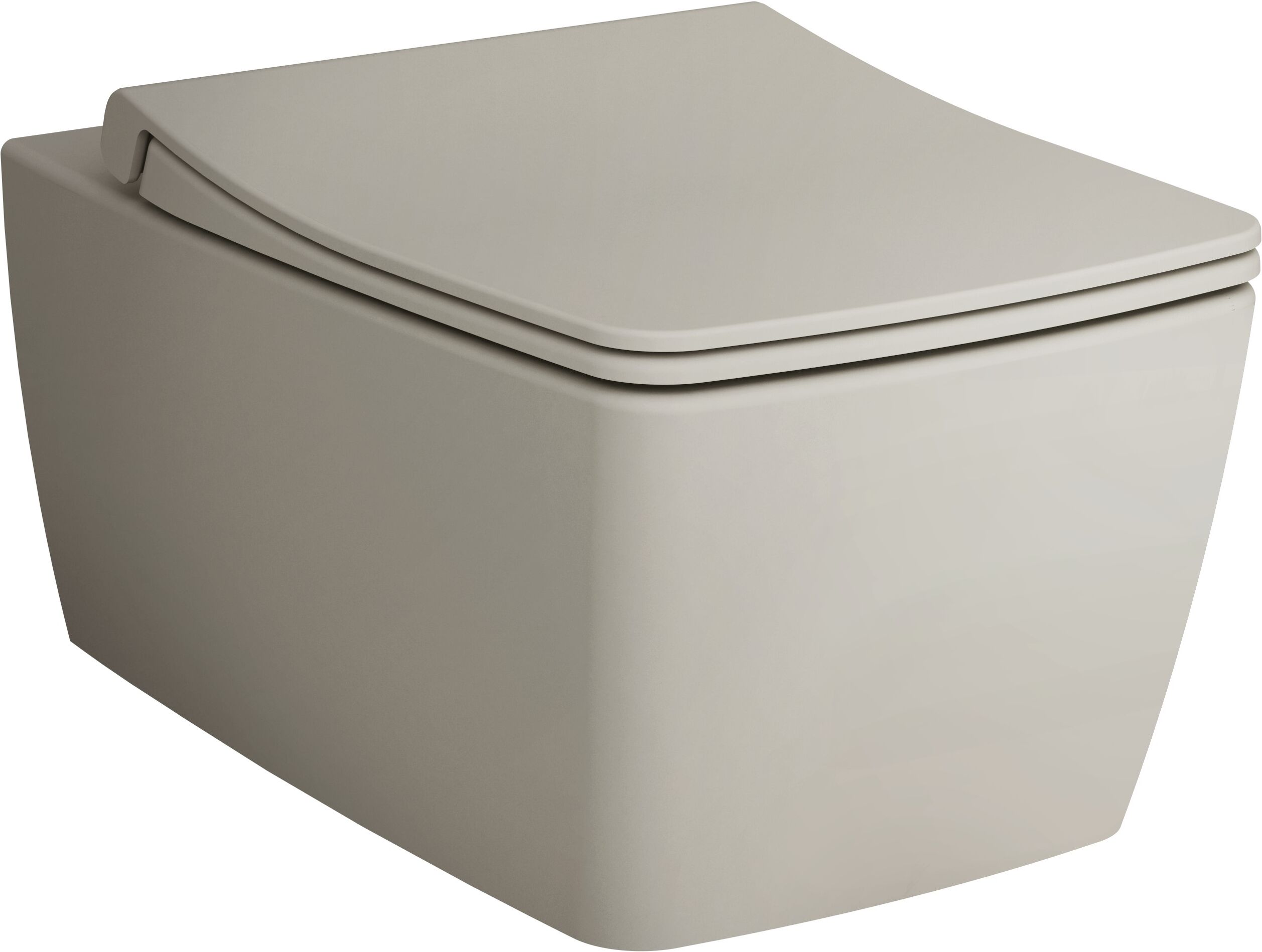 WC suspendu VitrA Metropole, chasse d'eau profonde 7672B020-0101 36x56cm, 3/6 l, taupe mat