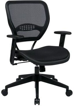 Office Star Products OSP Professional Air Grid Deluxe Task Chair with Adjustable Tilt and Casters