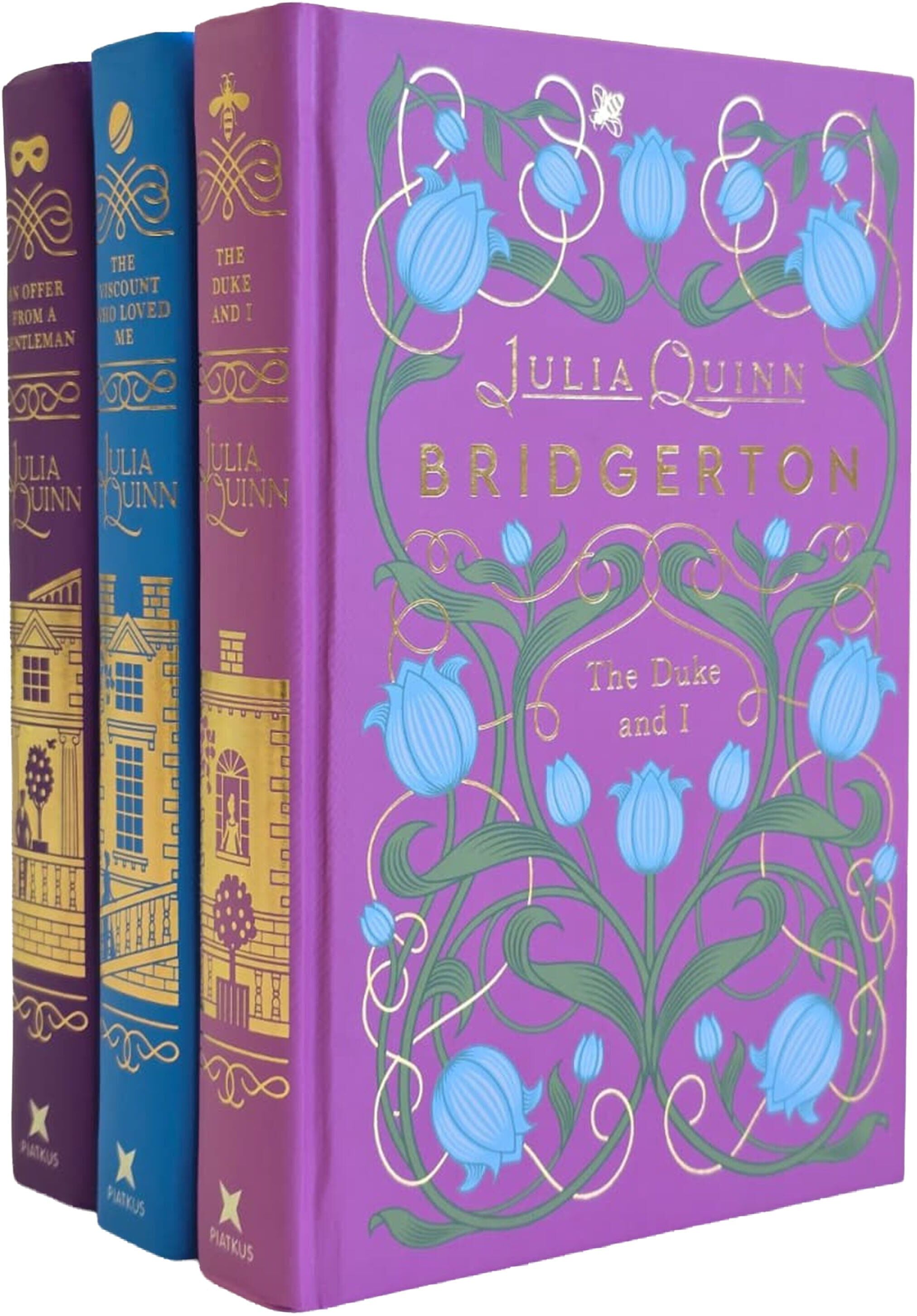 Bridgertons Series by Julia Quinn 3 Books Collector's Edition Set - Fiction - Sprayed Edges Hardback Hachette