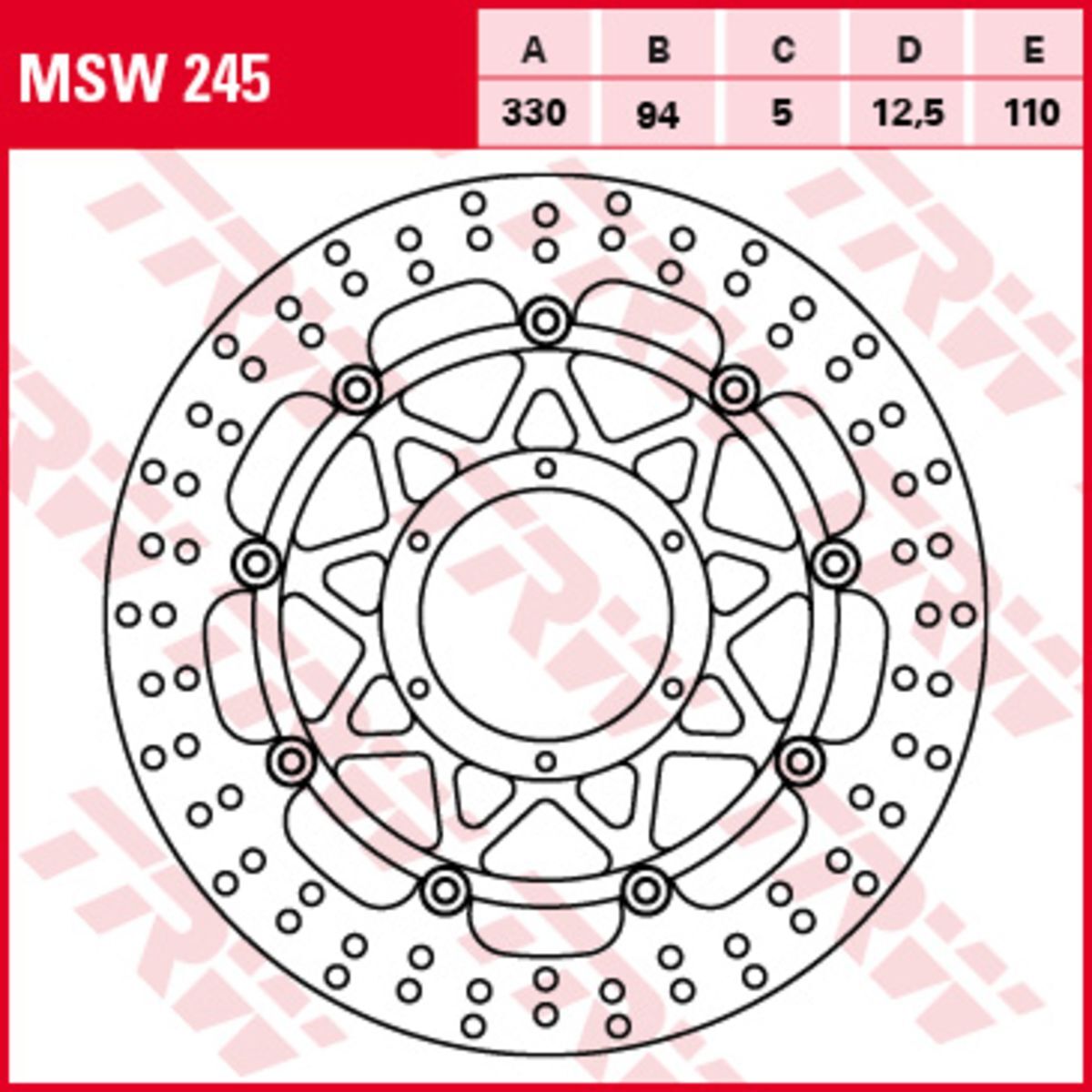Bremsscheibe TRW MSW245, 1 Stück