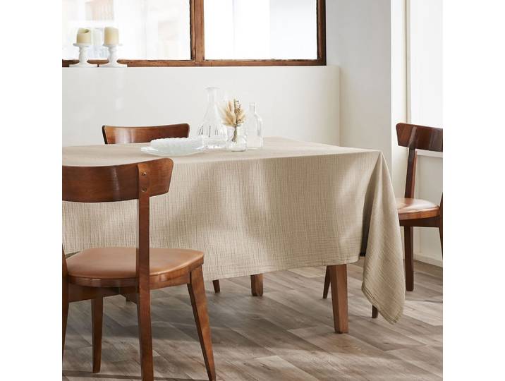 Nappe rectangle gaze de coton uni 150x350 cm