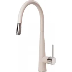 Neuesbad Beauty Spültischarmatur beige/chrom, mit ausziehbarer Geschirrbrause DE1BCA772M1