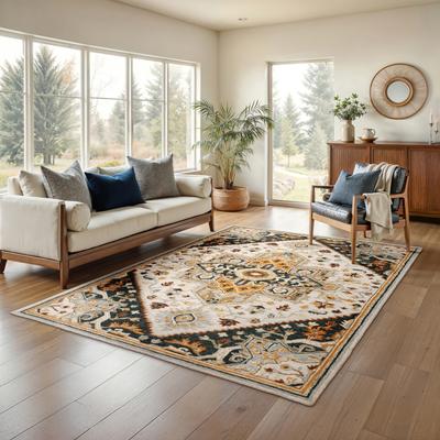 StyleHaven Style Haven Ava Hand-tufted Wool Loop-pile Tribal Medallion Area Rug