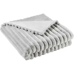 Wohndecke CORD (BT 150x200 cm) - silber - BT 150x200 cm