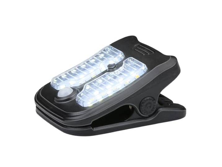 GRUNDIG Lumiere Solaire Exterieur Clip - Lampe Solaire avec Capteur de Mouvement - Lampe Exterieur LED avec Lumière Blanche Froide et Chaude - Autonomie de la Batterie 6-8 Heures - Noir