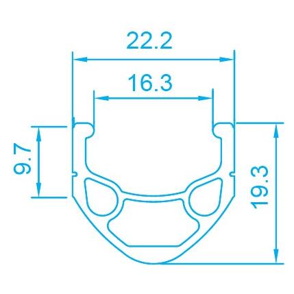 Alexrims DC19 Trekkingfelge, V-Bremse, 19-mm-Konus, 29" (29") (65236938)
