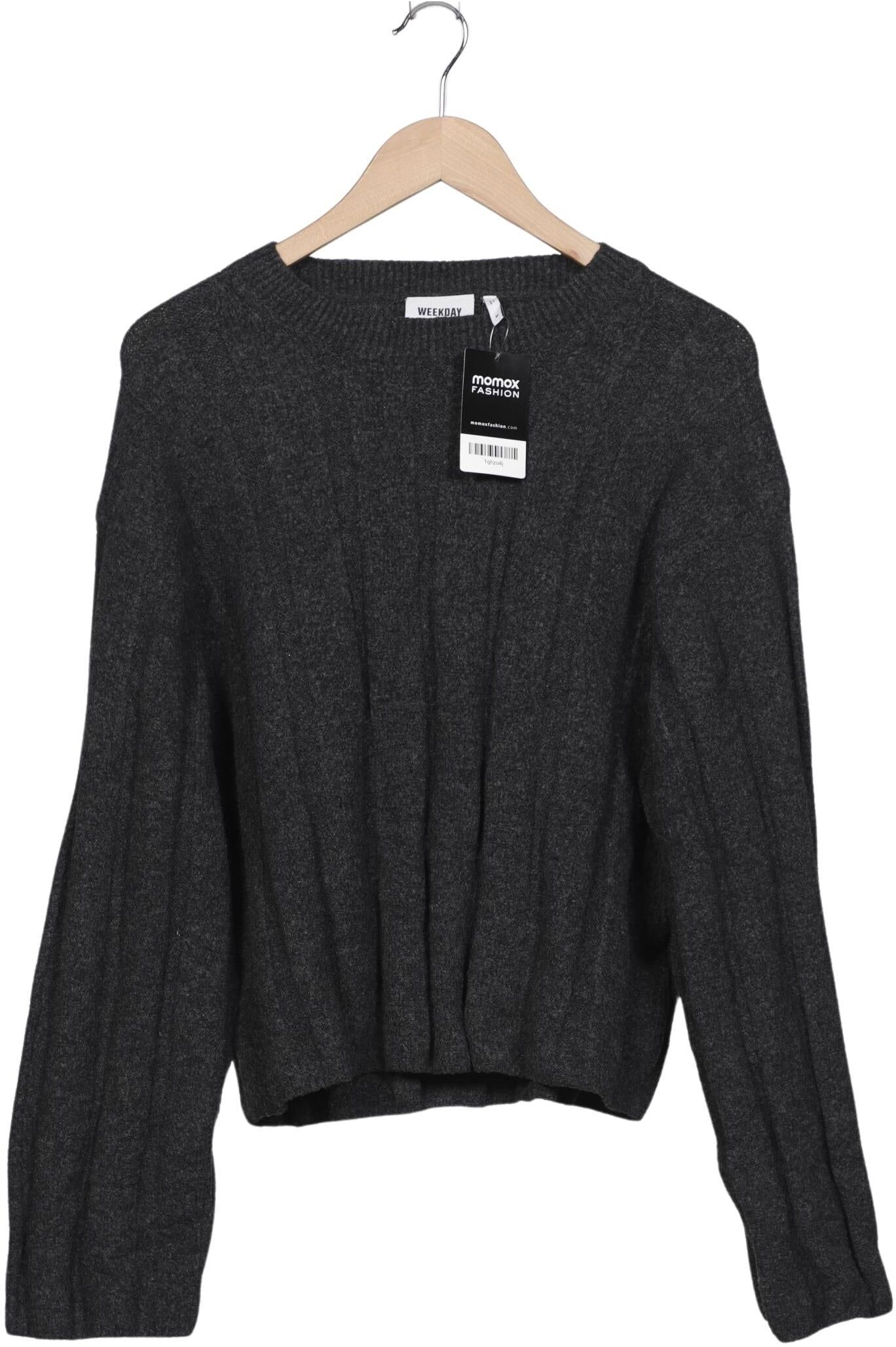 Weekday Damen Pullover, Grau, Gr. M, Wolle / Elasthan / Synthetik - Second Hand