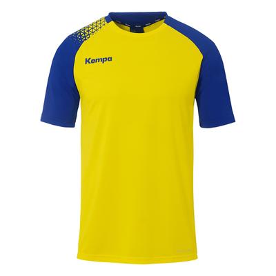 T-Shirt KEMPA "Shirt Ambition 28", Herren, Gr. 3XL, gelb (limonengelb, royal), Obermaterial: 100% Polyester Pol. recyc.., Shirts T-Shirt