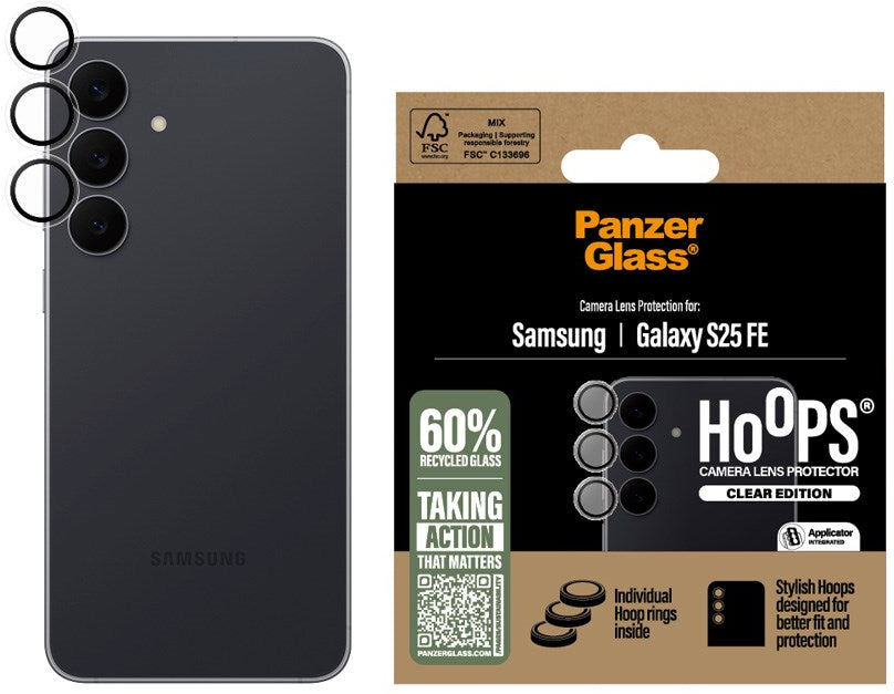 Samsung Galaxy S25 FE - PanzerGlass - Hoops Kameralinsebeskyttelse - Gennemsigtig