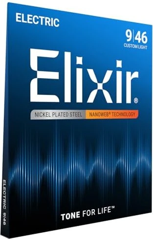Elixir 12027 Nanoweb Nickel 9-46 Custom Light