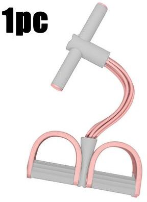 Market Central Pedal Resistance Bands With Handles Tube Full Body Home Workout Fitness Equipment dusty Pink