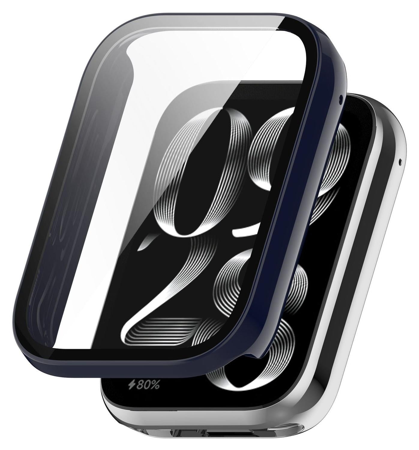 Wigento Beschermhoes voor Xiaomi Mi Band 8 Pro met beschermglas, blauw