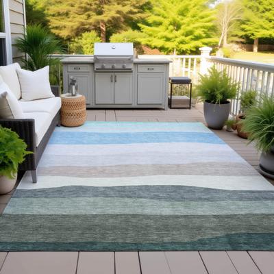 Addison Rugs Machine Washable Indoor/Outdoor Striped Meli Chantille Rug