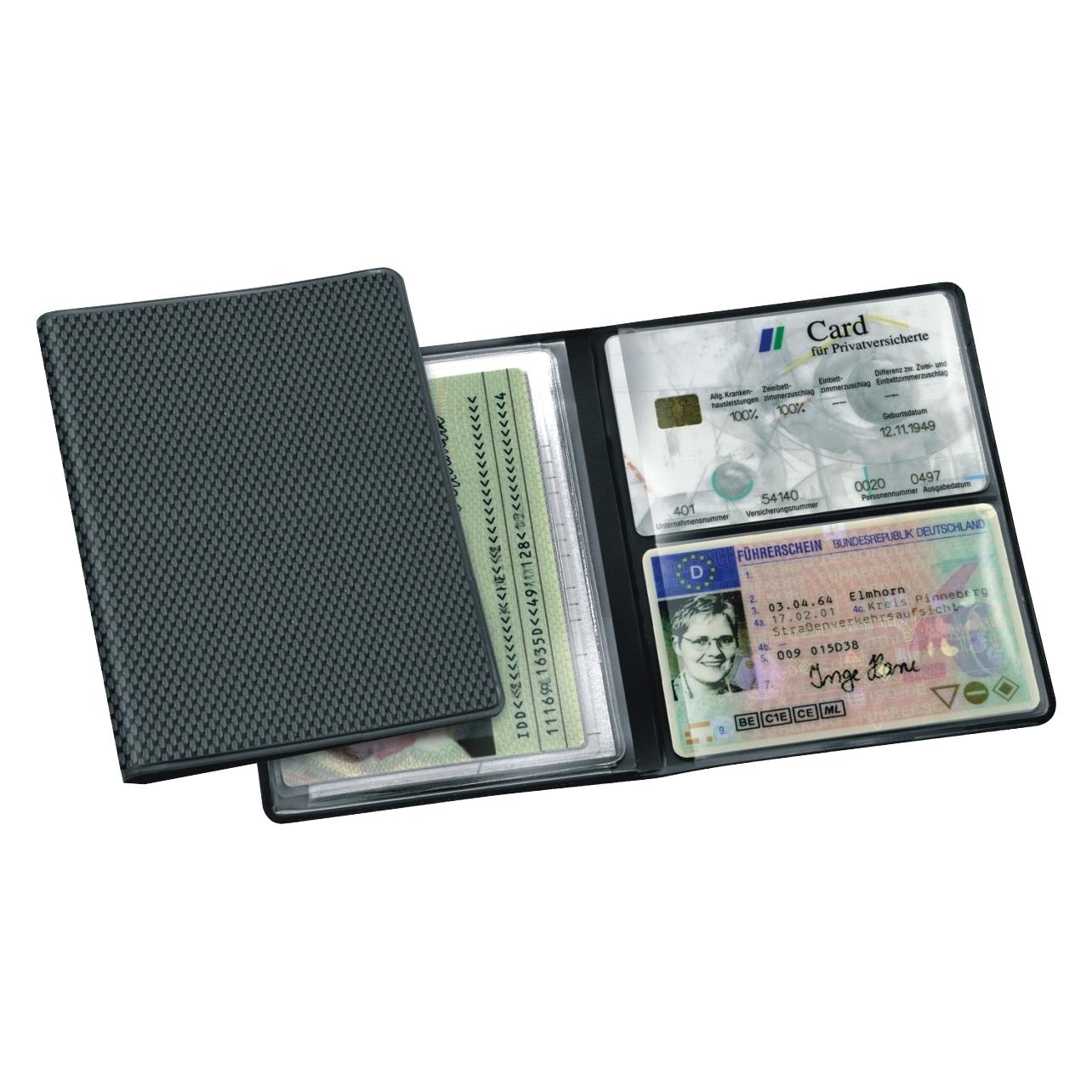 Magni Veloflex 3258590 Ausweishülle A7, KFZ Schein, Ausweismappe, Ausweistasche, 8 Taschen, 95 x 130 mm (1x) (3258590)