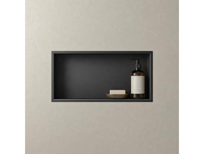 Mai & Mai Étagère Murale à Carreler pour Salle de Bain Noir 30x60x8\,3cm Étagère de Douche Encastrée en Inox\, Niche de Douche Rectangulaire\, Niche Murale Encastrable\, Serviteur de Douche\, MBK01