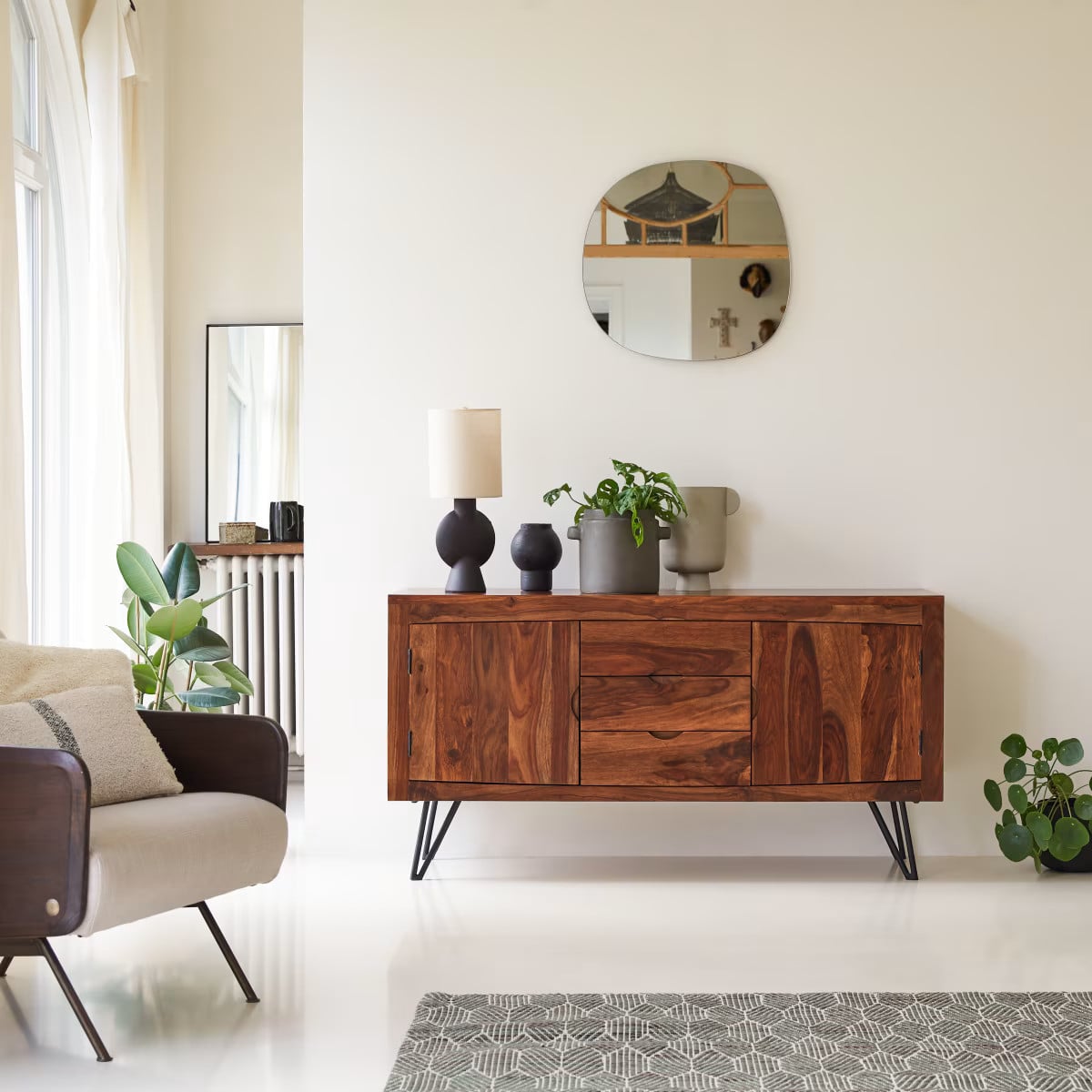 Tikamoon Bonnie buffetkast van massief palissander - Bruin - 150 cm